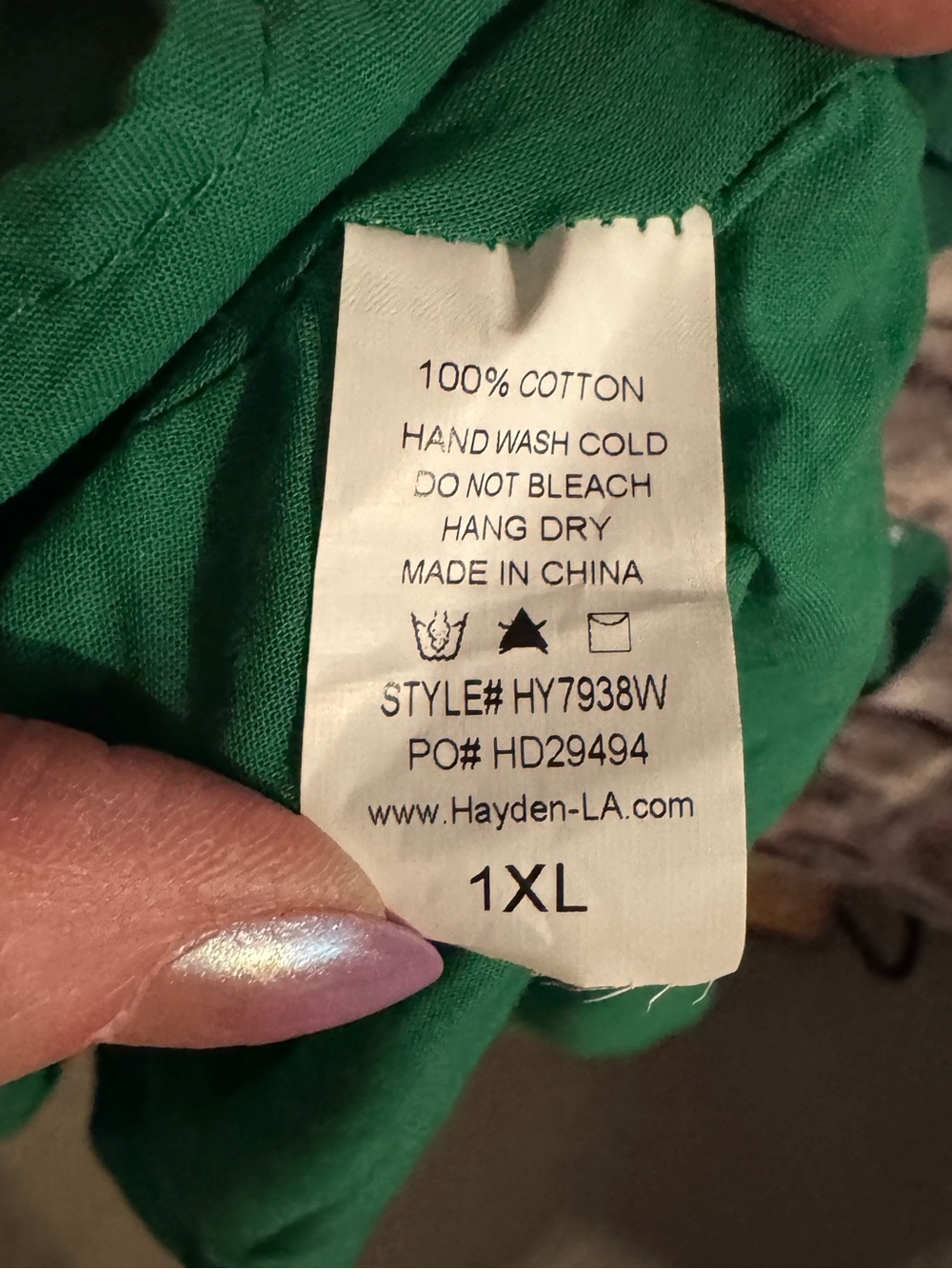 Hayden - Floral Embroidered Puff Sleeve Midi Dress - Green - 1X - Picture 4 of 8